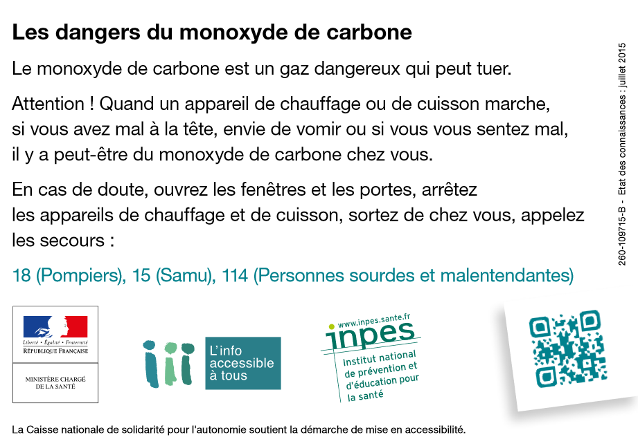 Les dangers du monoxyde de carbone - Beaufort-en-Anjou