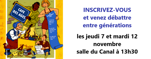 CCAS – Café des âges : inscrivez-vous pour les 7 et 12/11/24